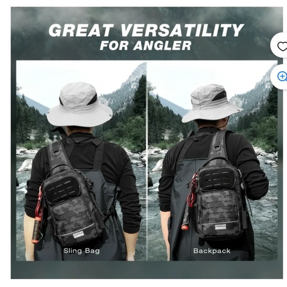 Ghosthorn New Black Camouflage Tactical Fishing Waterproof Lightweight Backpack - Picture 11 of 12